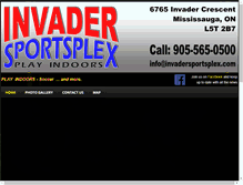 Tablet Screenshot of invadersportsplex.com